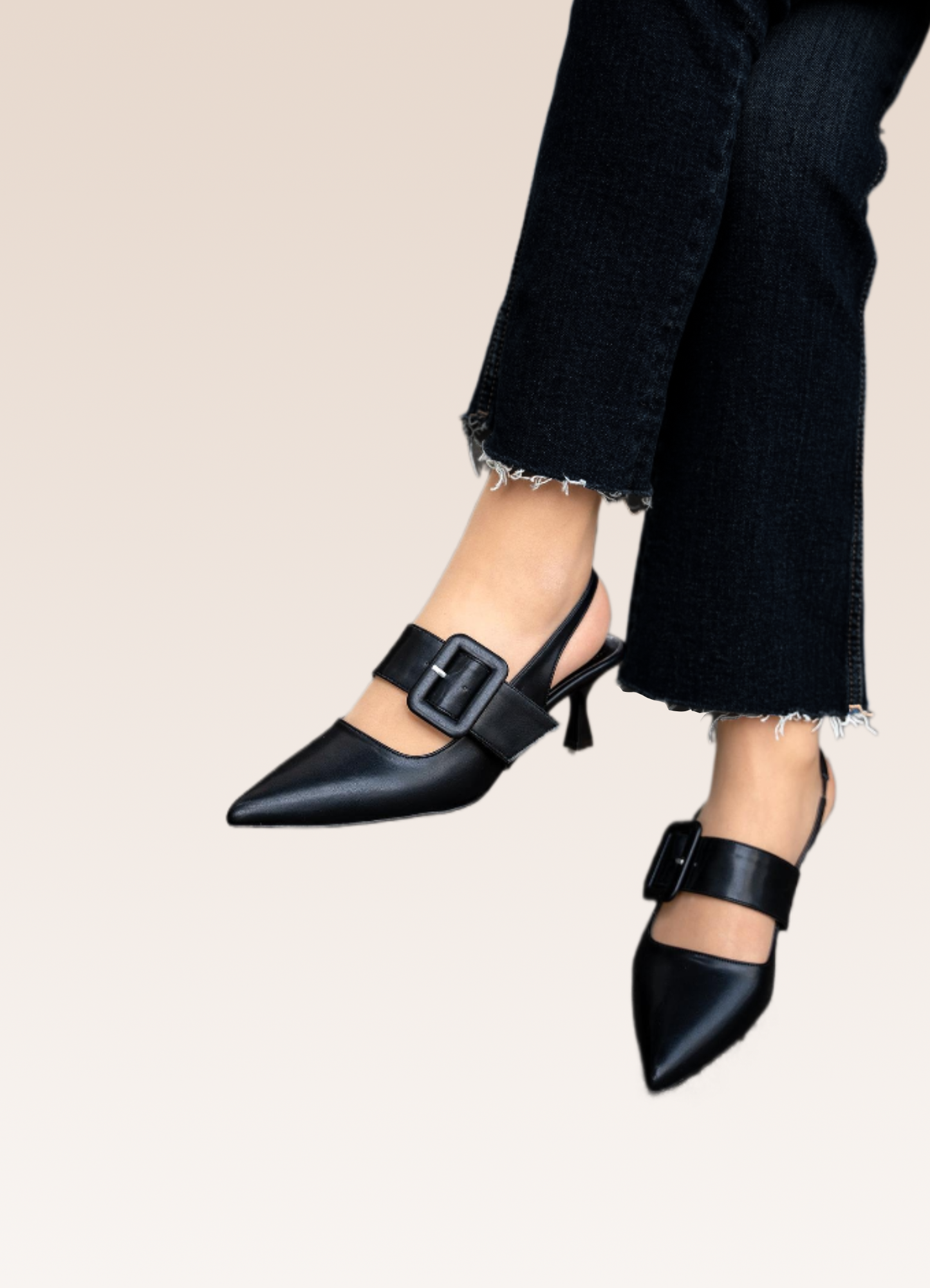 STRAP BLACK MULES