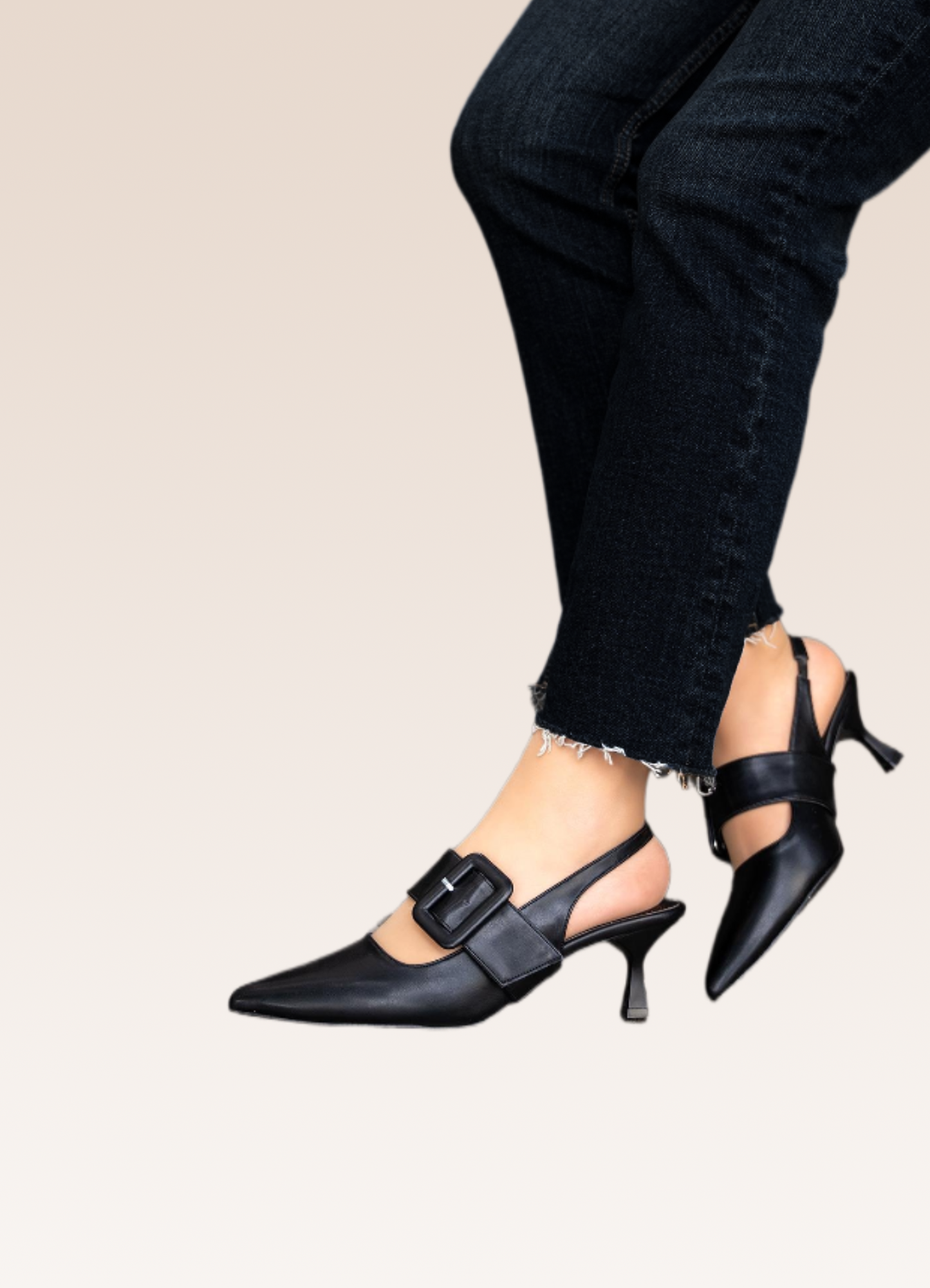 STRAP BLACK MULES