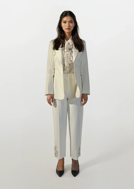 OFFWHITE CAMELLIA  SUIT