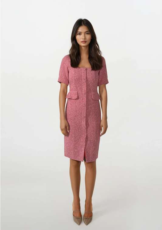 TWEED PINK DRESS